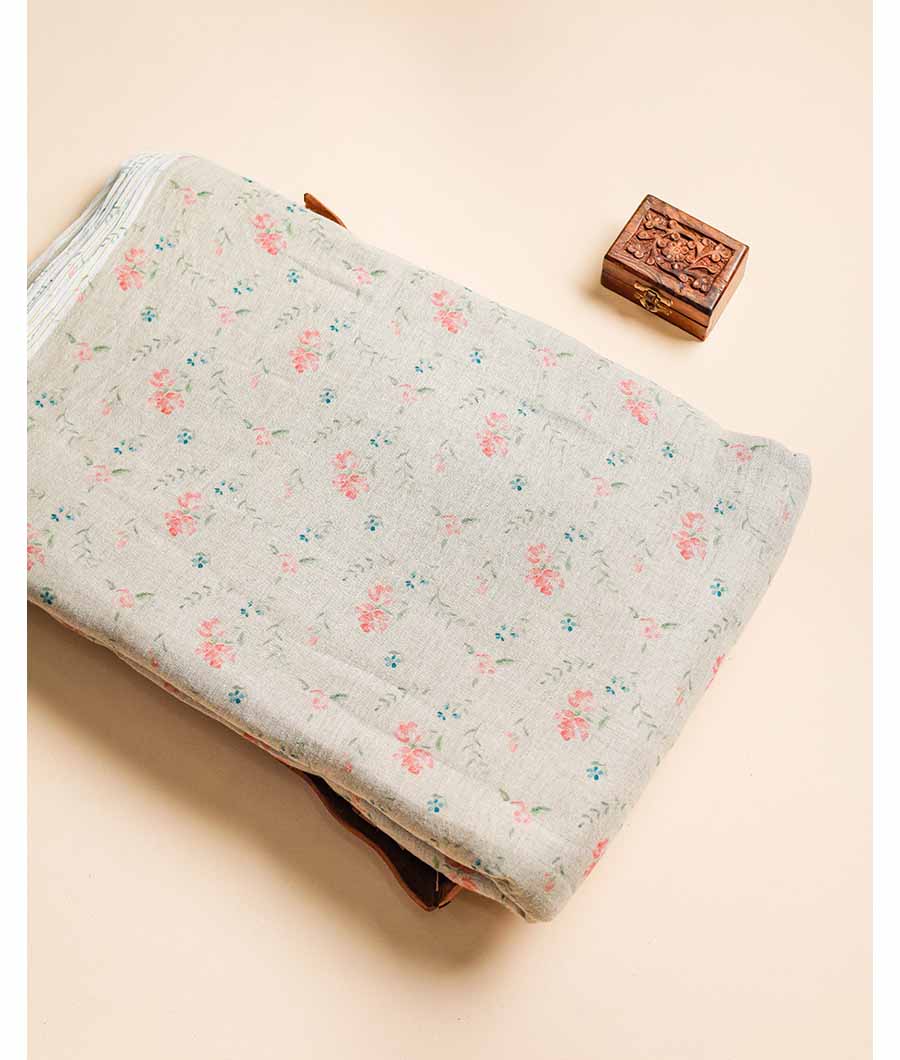 PURE COTTON JUTE DIGITAL PRINTED FABRIC