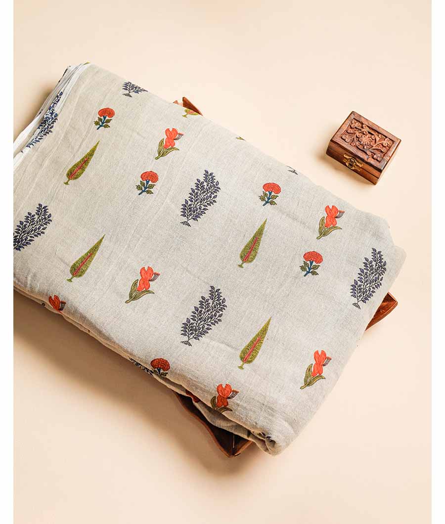 PURE COTTON JUTE DIGITAL PRINTED FABRIC
