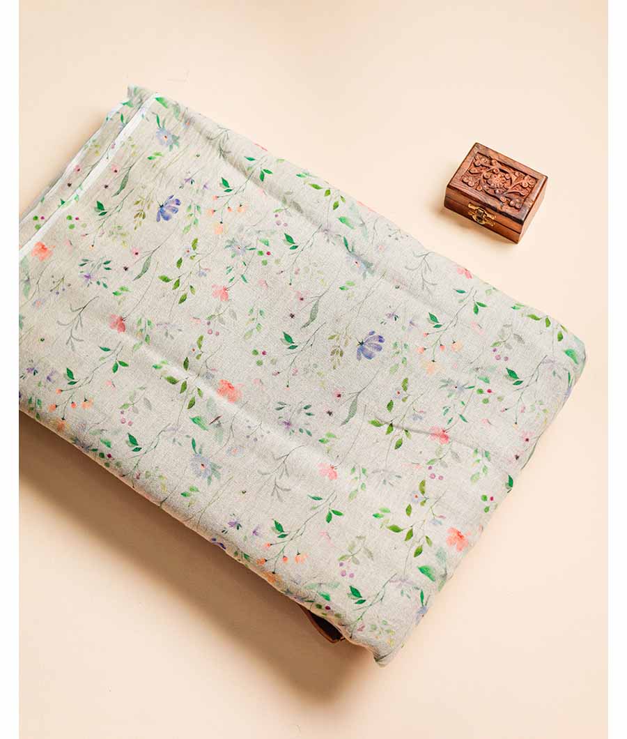 PURE COTTON JUTE DIGITAL PRINTED FABRIC