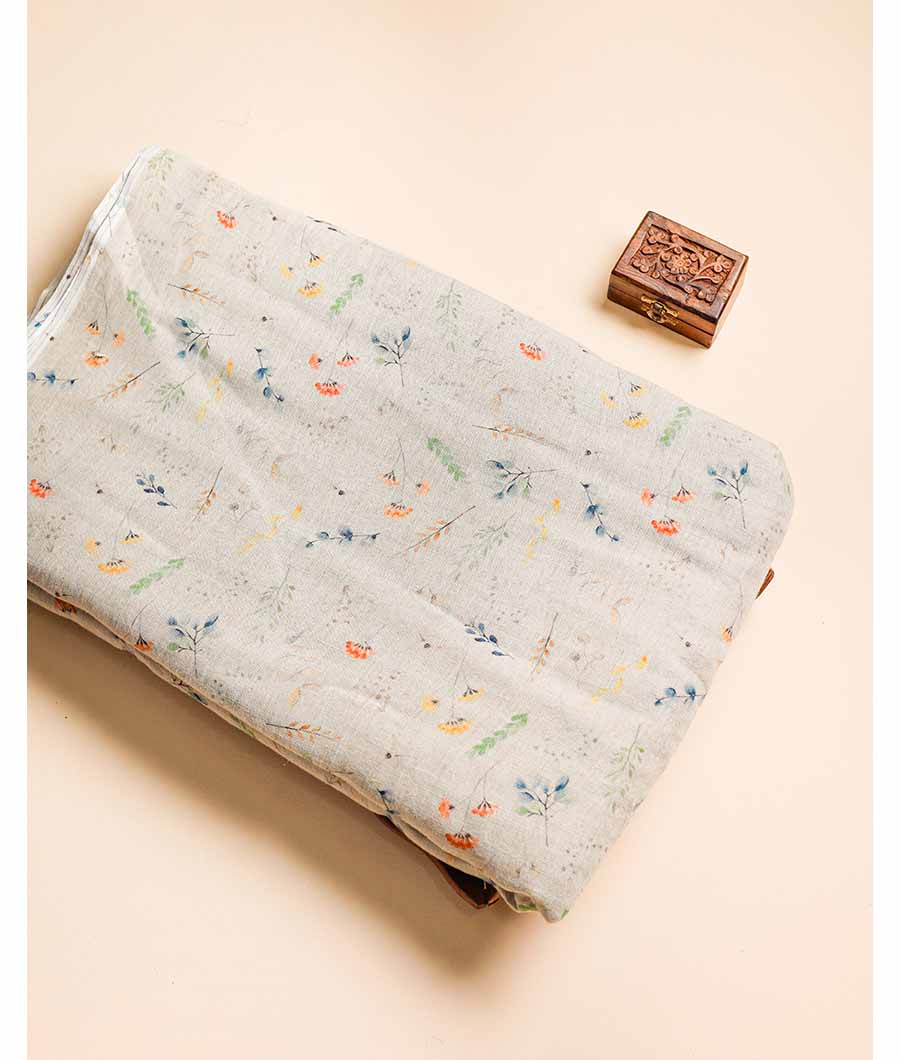 PURE COTTON JUTE DIGITAL PRINTED FABRIC