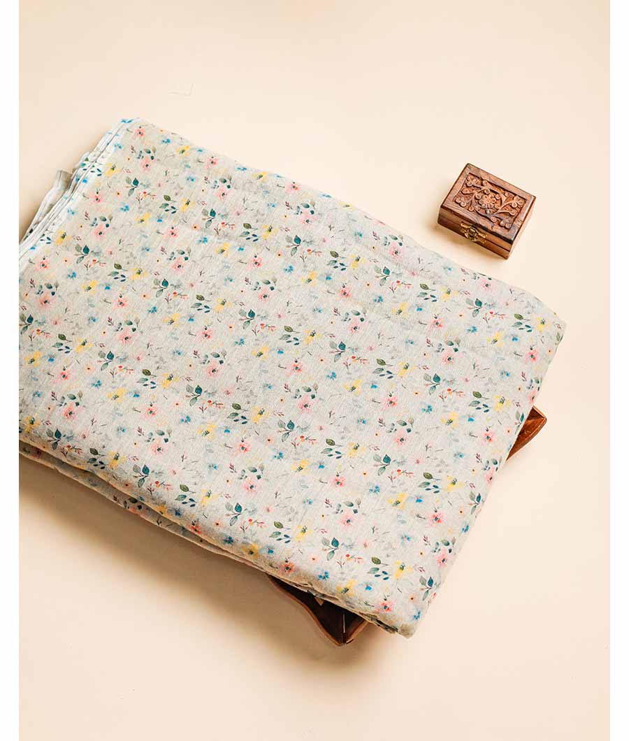 PURE COTTON JUTE DIGITAL PRINTED FABRIC