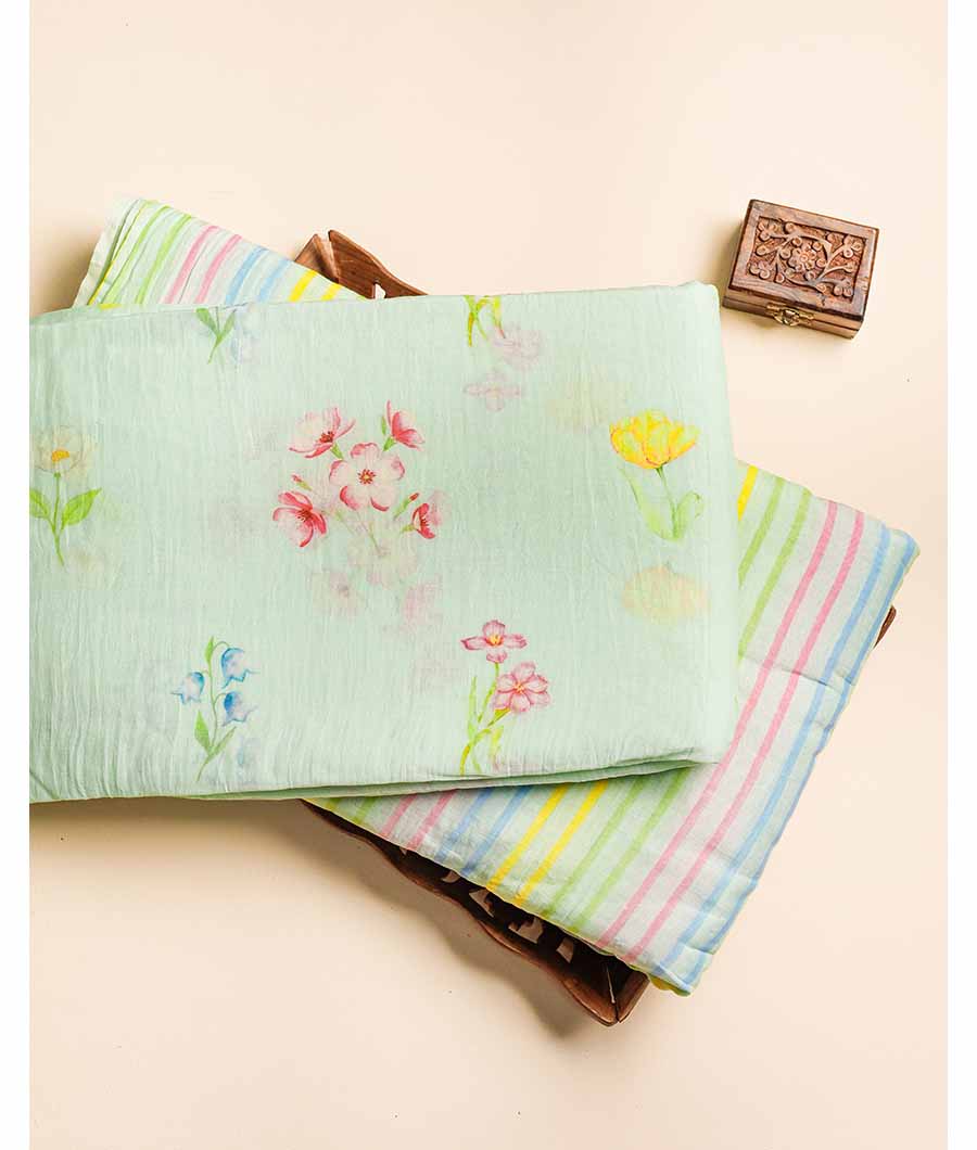 PURE BANARAS MUL CHANDERI FABRIC