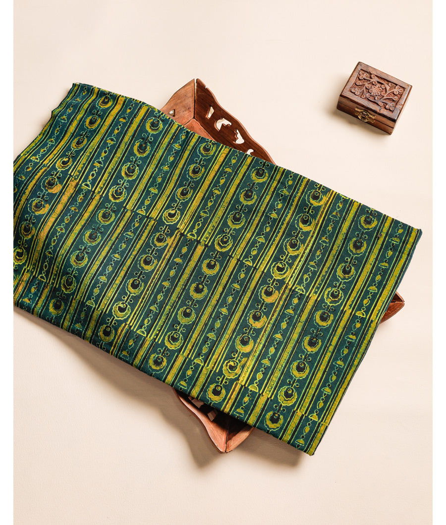 PURE COTTON BLOCK PRINTED AJRAKH FABRIC