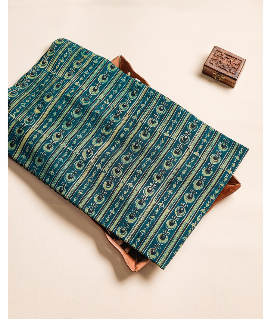 PURE COTTON BLOCK PRINTED AJRAKH FABRIC