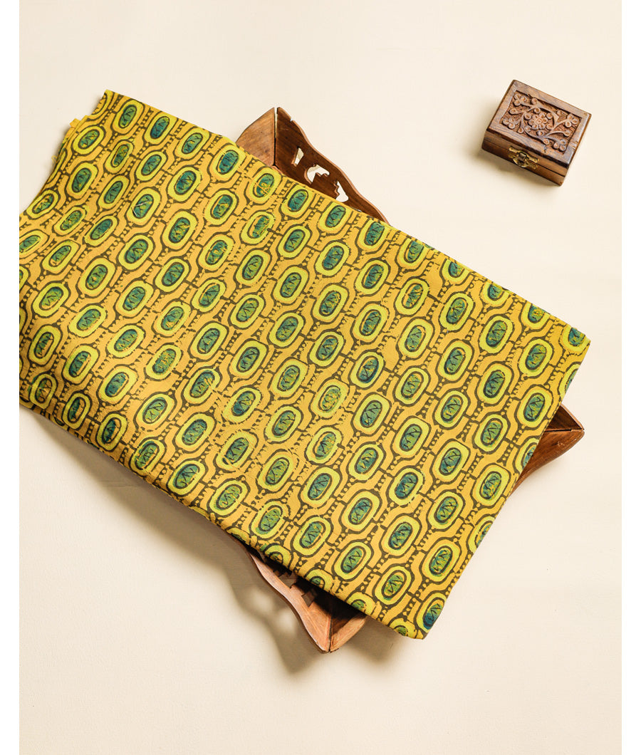 PURE COTTON BLOCK PRINTED AJRAKH FABRIC