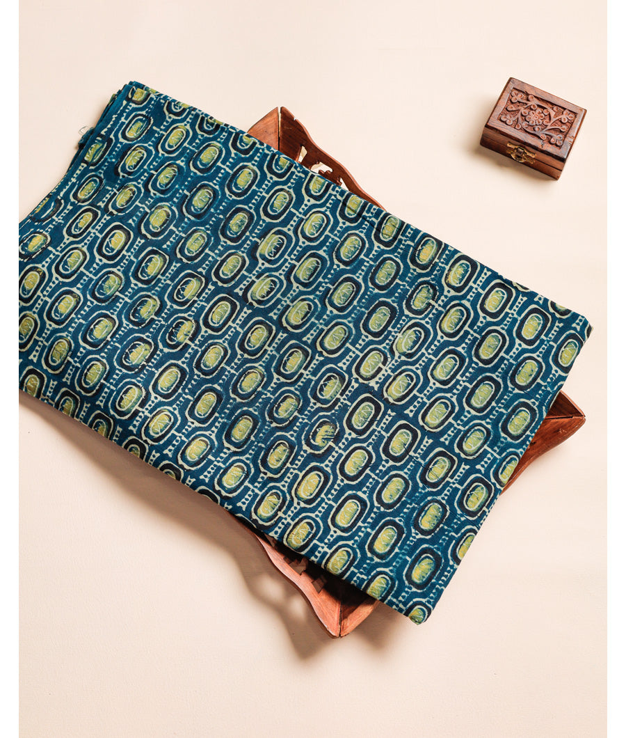 PURE COTTON BLOCK PRINTED AJRAKH FABRIC