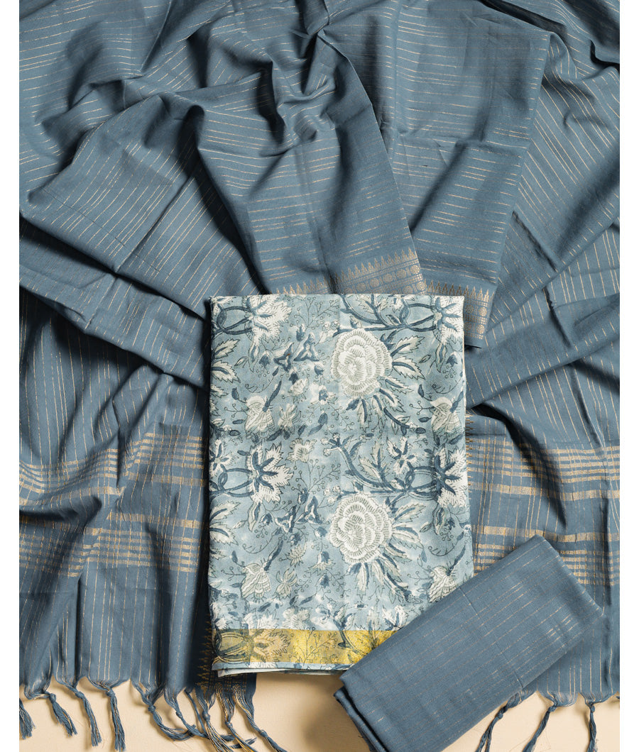 COTTON BLOCK PRINTED SUIT SET