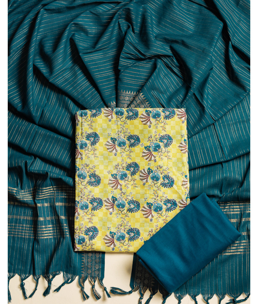 COTTON BLOCK PRINTED SUIT SET