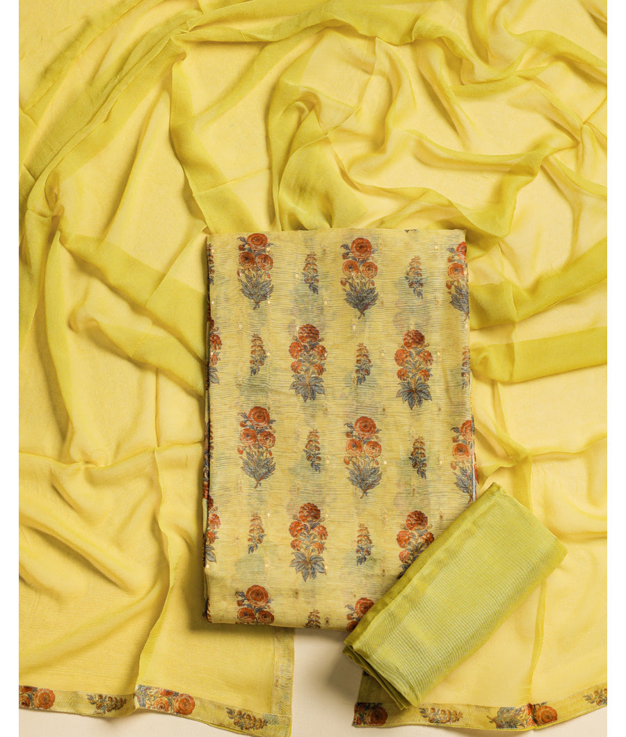 CHANDERI PRINTED SUIT SET