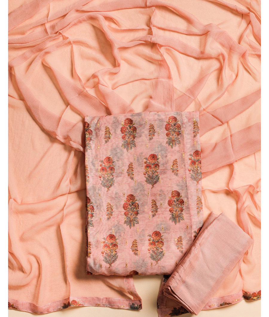 CHANDERI PRINTED SUIT SET