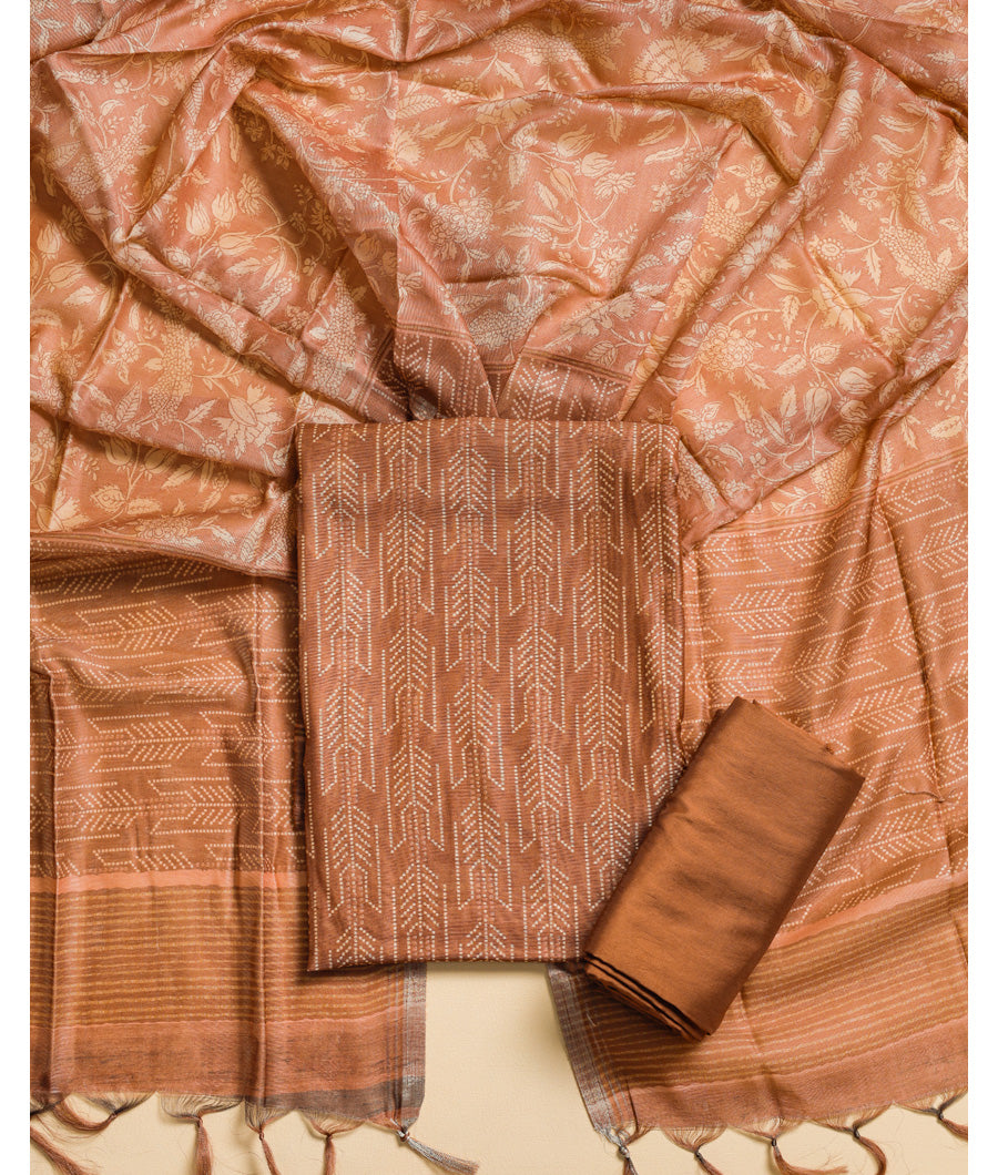 SEMI TUSSAR PRINTED SUIT SET