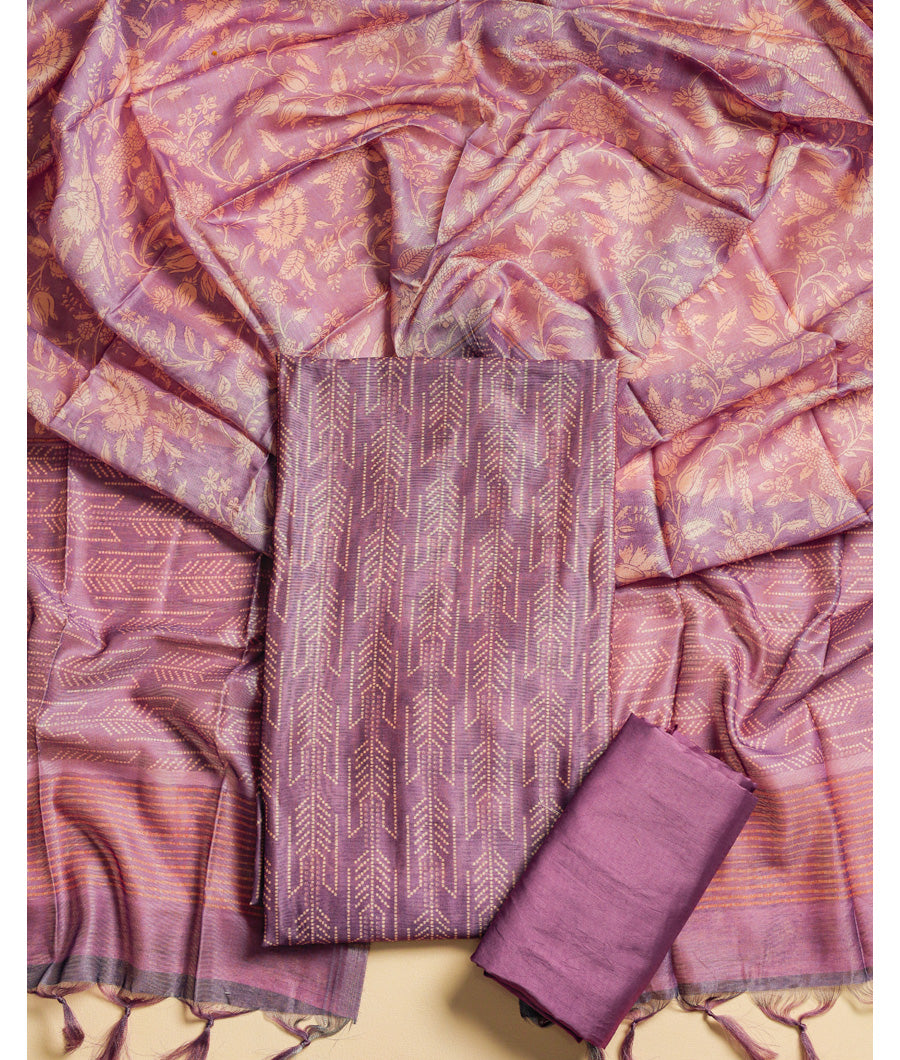 SEMI TUSSAR PRINTED SUIT SET