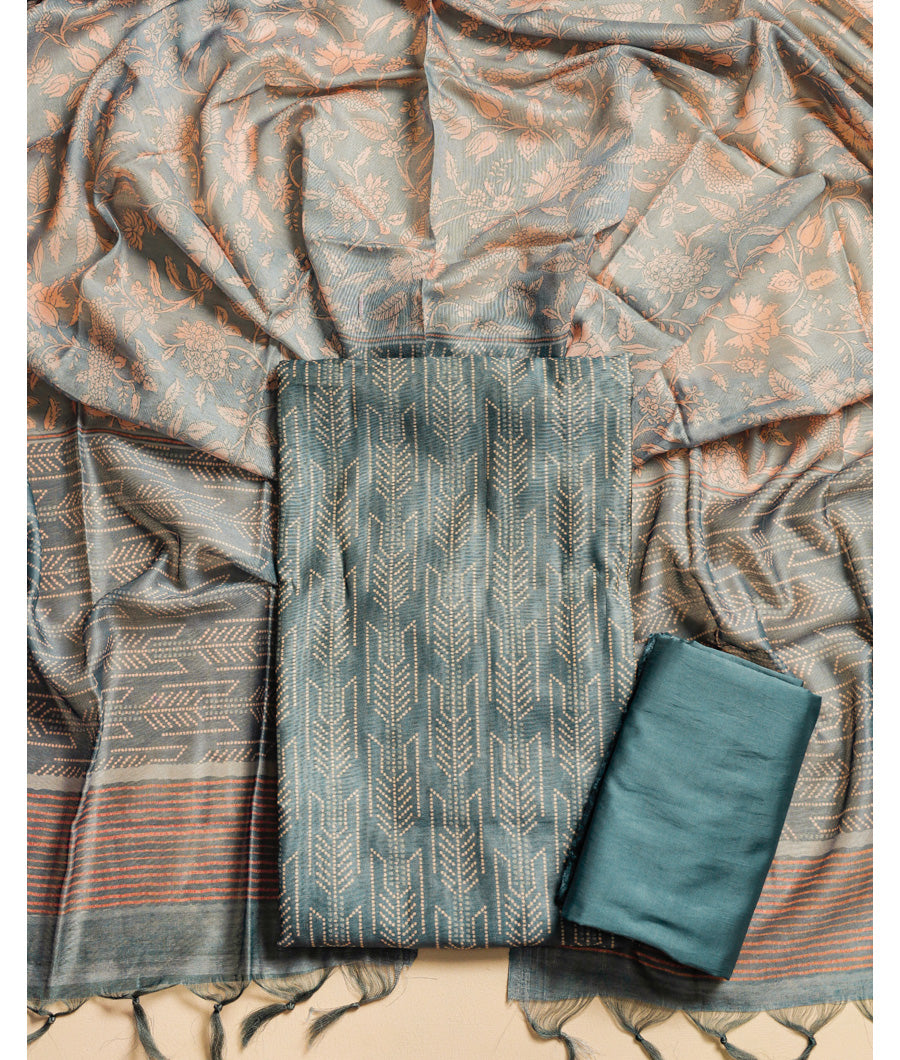 SEMI TUSSAR PRINTED SUIT SET