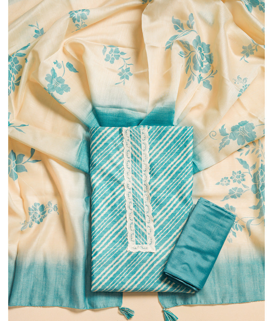 CHANDERI PRINTED SUIT SET