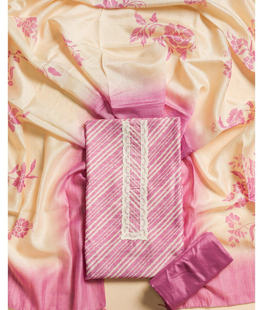 CHANDERI PRINTED SUIT SET