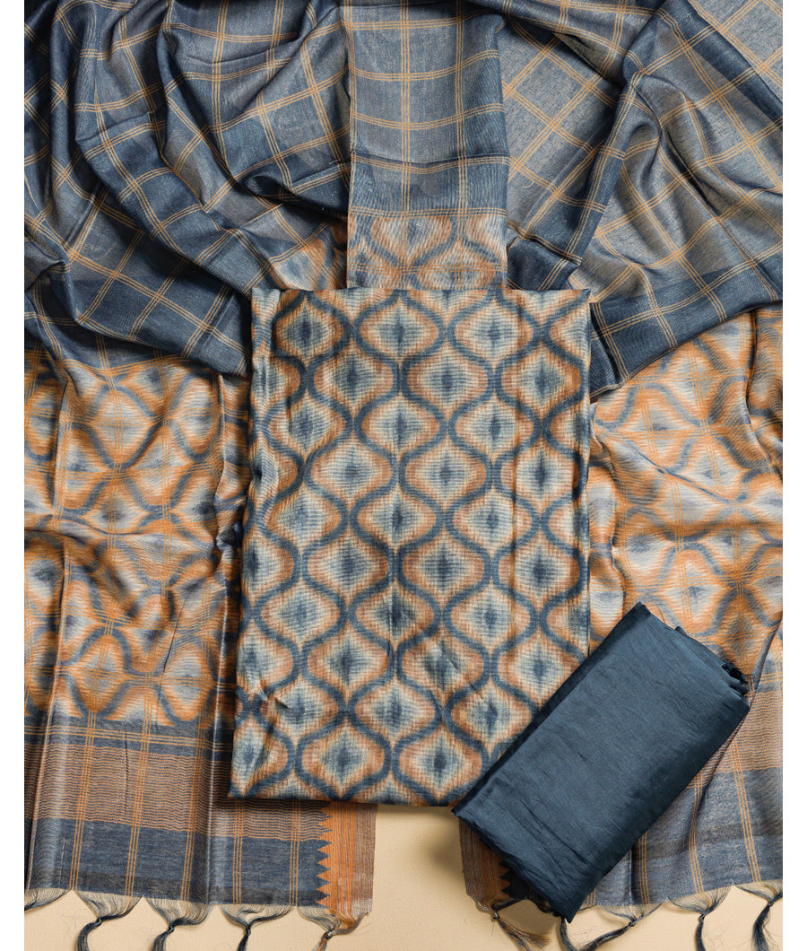 SEMI TUSSAR PRINTED SUIT SET