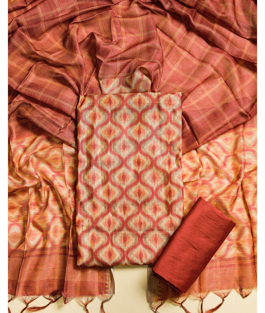 SEMI TUSSAR PRINTED SUIT SET