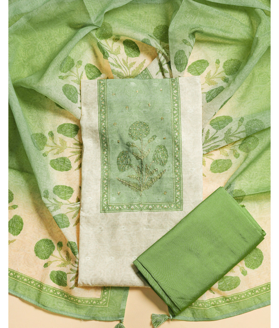 CHANDERI PRINTED SUIT SET