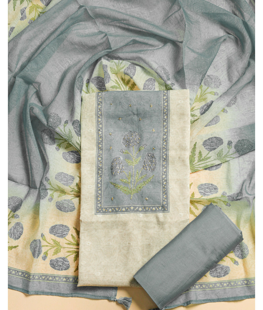 CHANDERI PRINTED SUIT SET