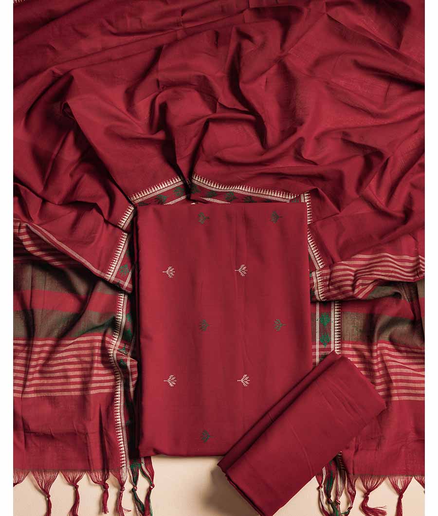 PURE MERCIDICED HANDLOOM SUIT SET
