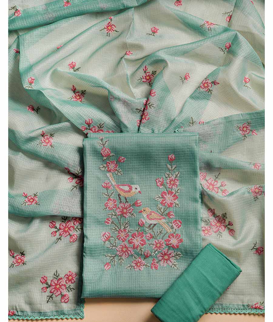 KOTA SILK EMBROIDERED SUIT SET