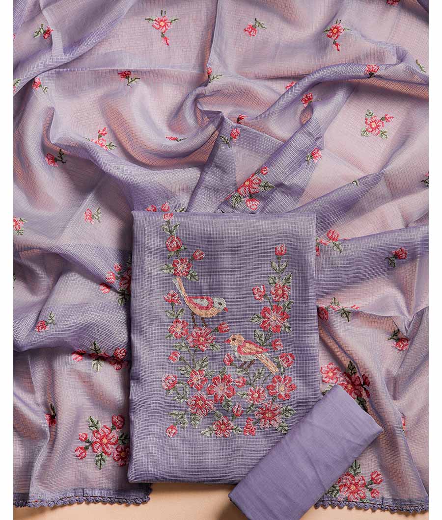 KOTA SILK EMBROIDERED SUIT SET