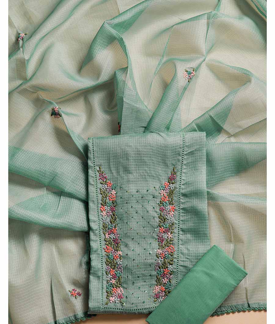KOTA SILK EMBROIDERED SUIT SET