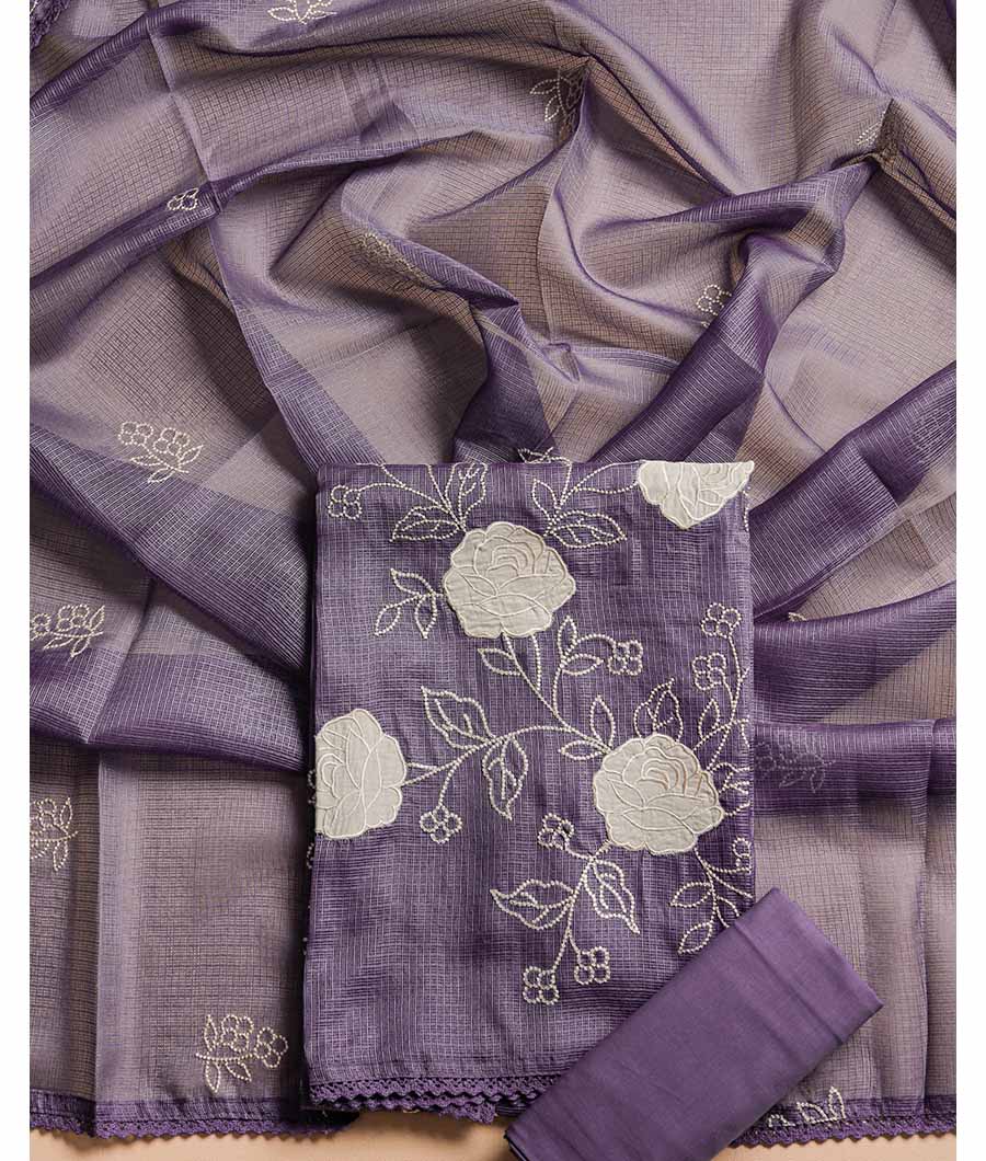 KOTA SILK EMBROIDERED SUIT SET