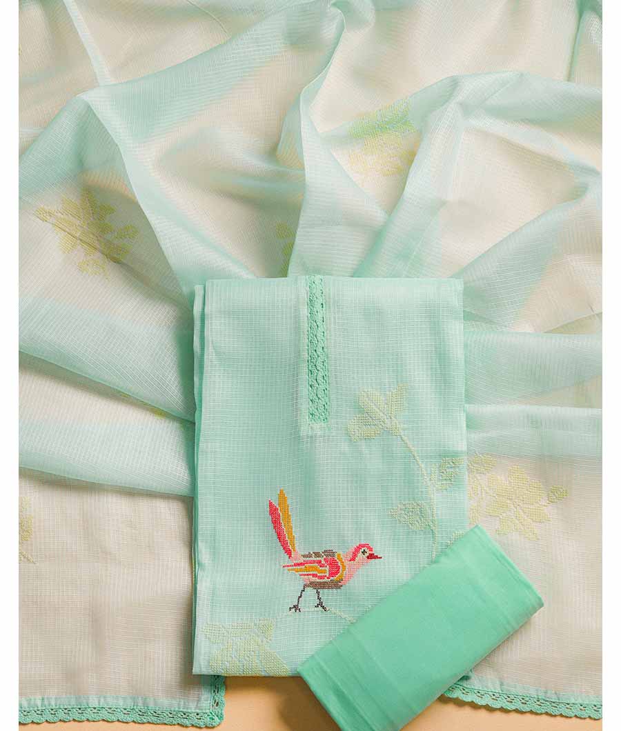 KOTA SILK EMBROIDERED SUIT SET