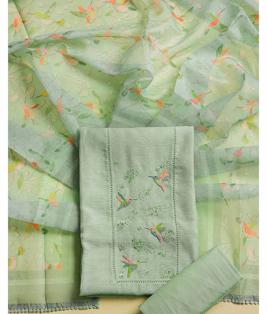 KOTA SILK EMBROIDERED SUIT SET