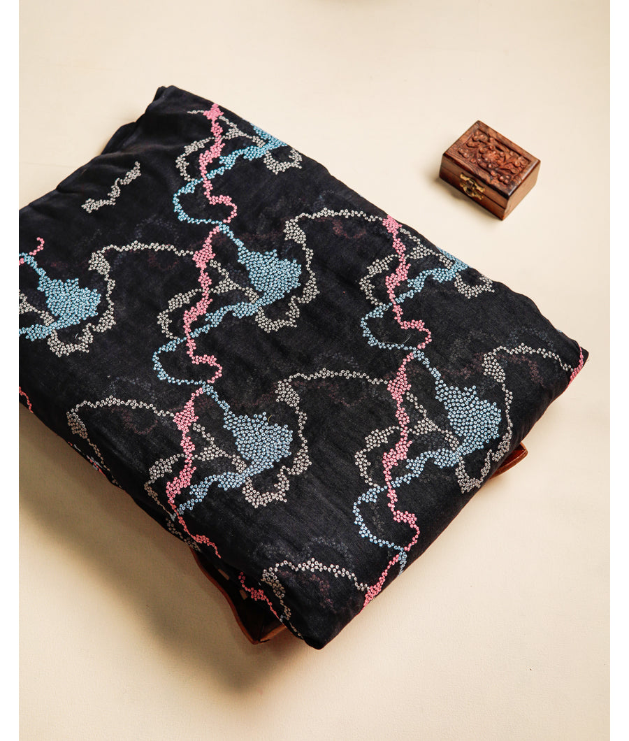 PURE LINEN EMBROIDERED FABRIC
