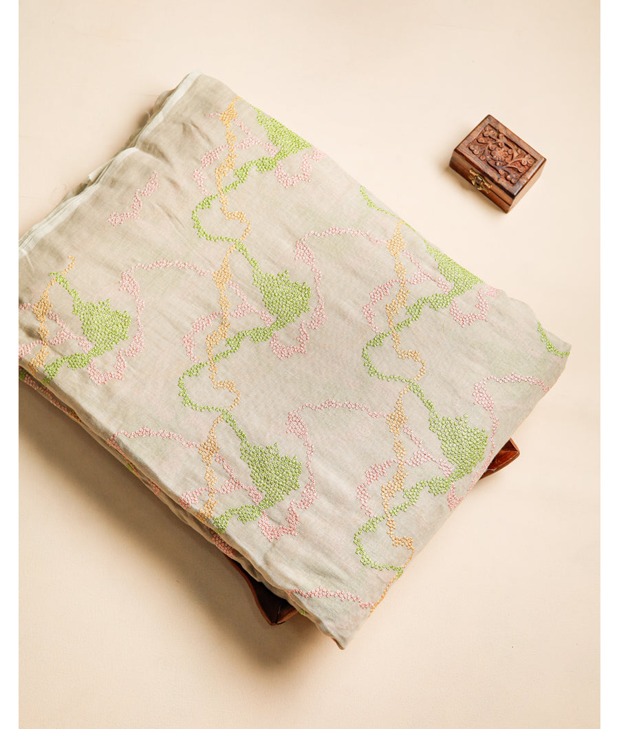 PURE LINEN EMBROIDERED FABRIC