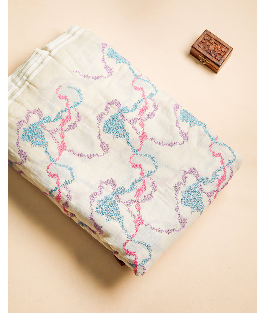 PURE LINEN EMBROIDERED FABRIC