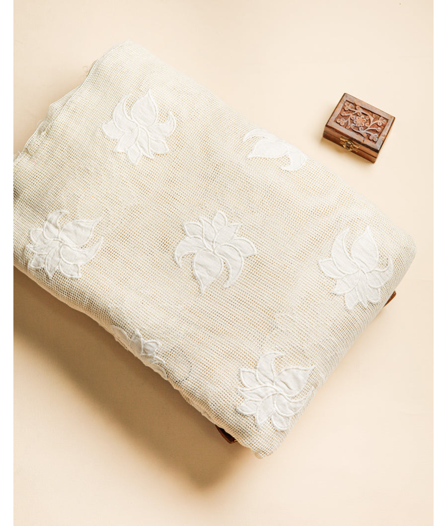 COTTON JUTE APPLIQUE WORK FABRIC