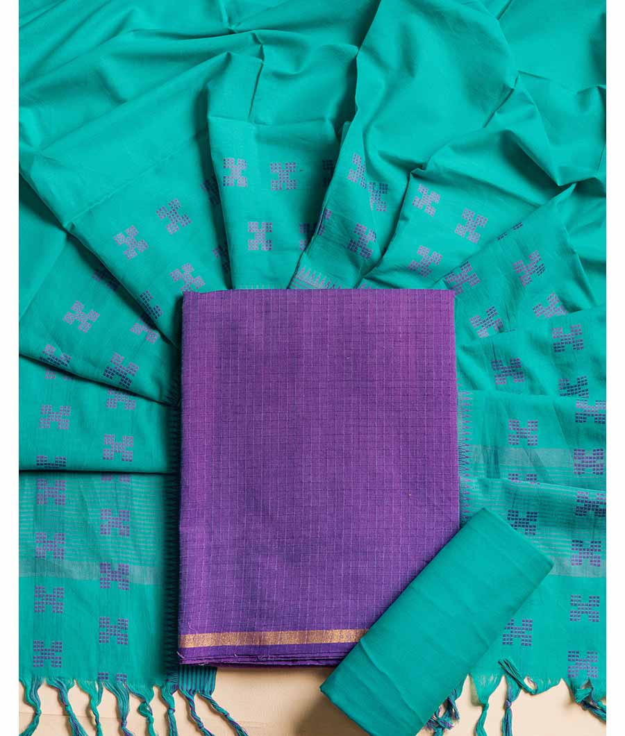 COTTON JAMDHANI SUIT SET