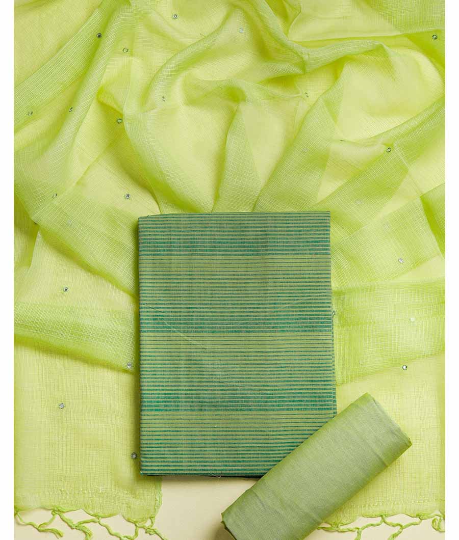 COTTON WOVEN WITH KOTA DUPATTA  SUIT SET