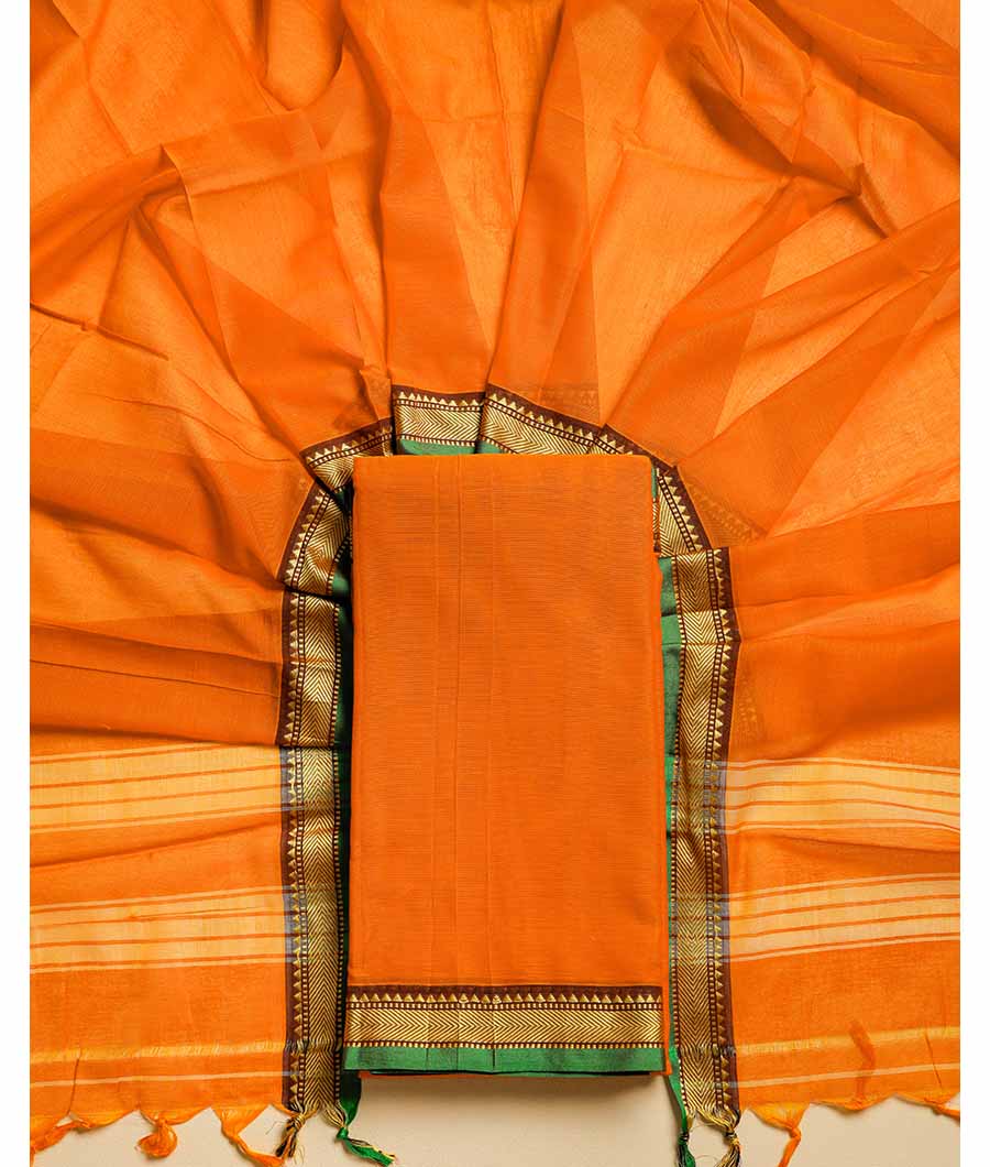 PURE HANDLOOM MERCIDICED NARAYANPET SUIT SET