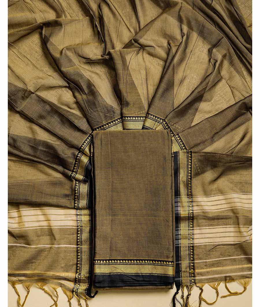 PURE HANDLOOM MERCIDICED NARAYANPET SUIT SET