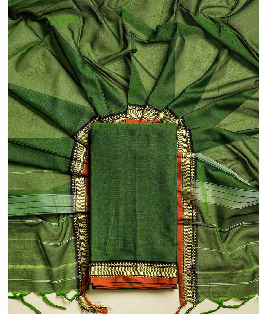PURE HANDLOOM MERCIDICED NARAYANPET SUIT SET