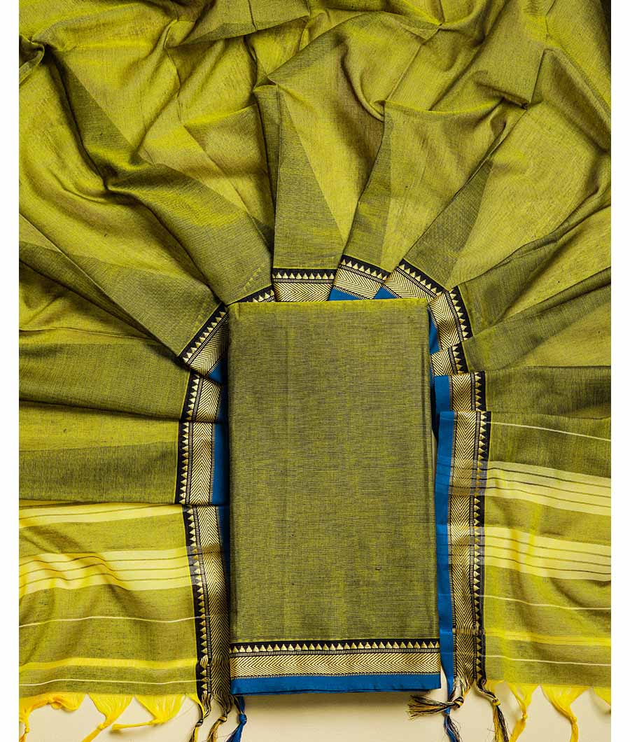 PURE HANDLOOM MERCIDICED NARAYANPET SUIT SET