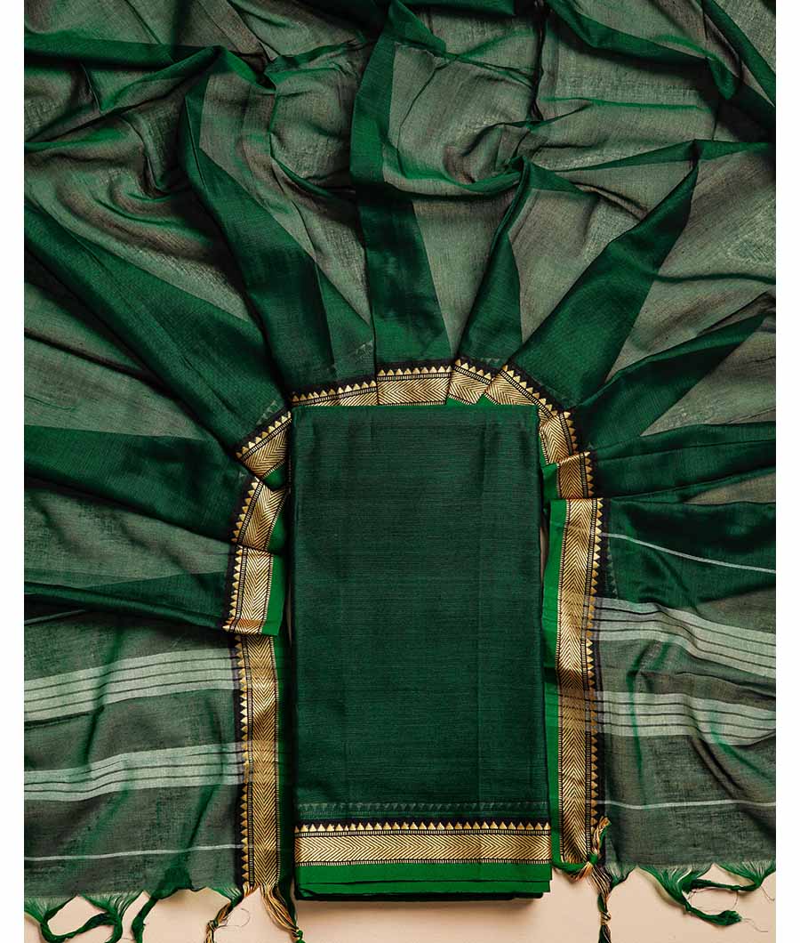 PURE HANDLOOM MERCIDICED NARAYANPET SUIT SET