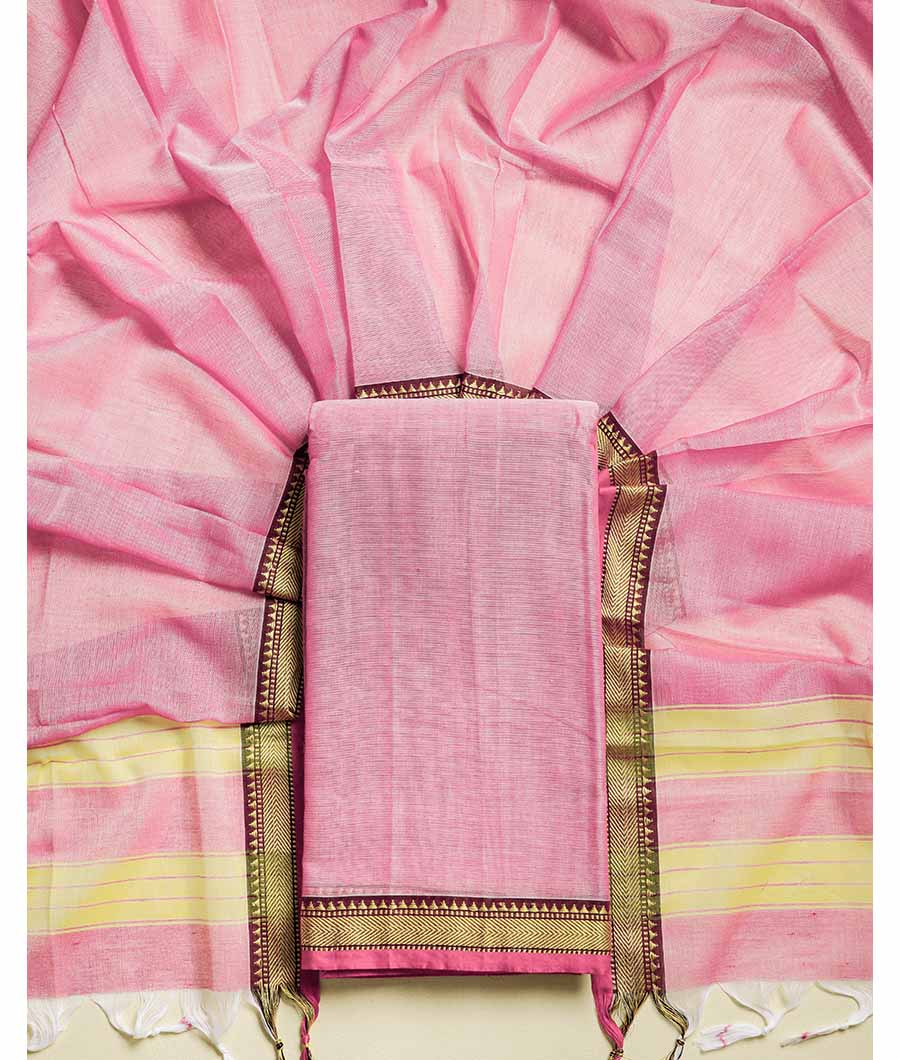 PURE HANDLOOM MERCIDICED NARAYANPET SUIT SET
