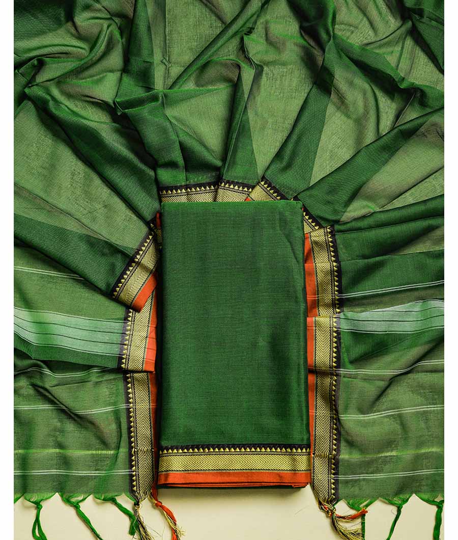 PURE HANDLOOM MERCIDICED NARAYANPET SUIT SET