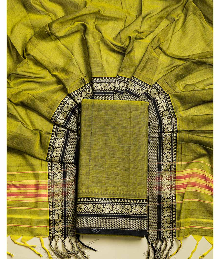 PURE HANDLOOM MERCIDICED NARAYANPET SUIT SET