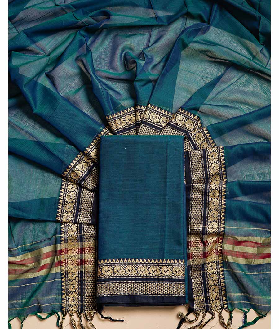 PURE HANDLOOM MERCIDICED NARAYANPET SUIT SET