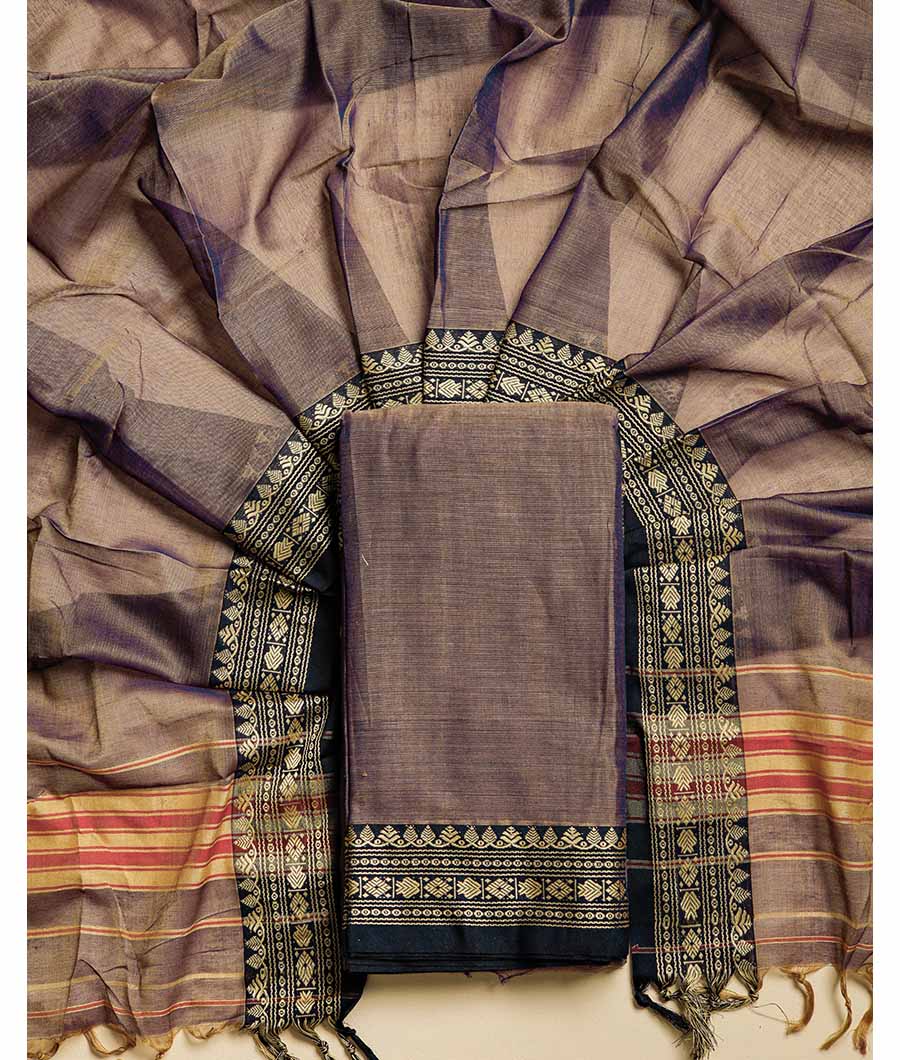 PURE HANDLOOM MERCIDICED NARAYANPET SUIT SET