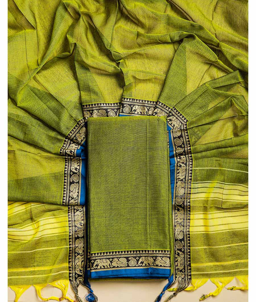 PURE HANDLOOM MERCIDICED NARAYANPET SUIT SET