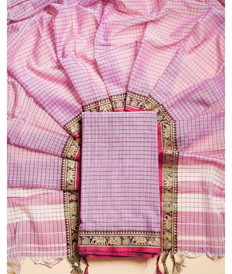 PURE HANDLOOM MERCIDICED NARAYANPET SUIT SET