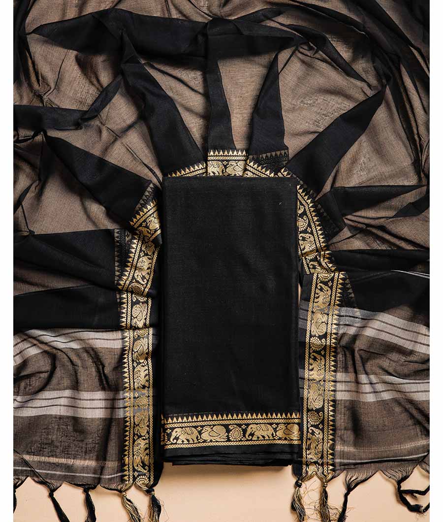 PURE HANDLOOM MERCIDICED NARAYANPET SUIT SET
