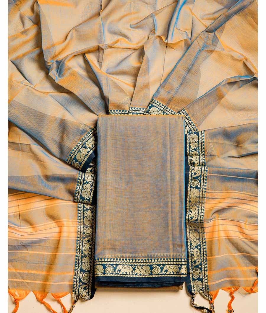 PURE HANDLOOM MERCIDICED NARAYANPET SUIT SET